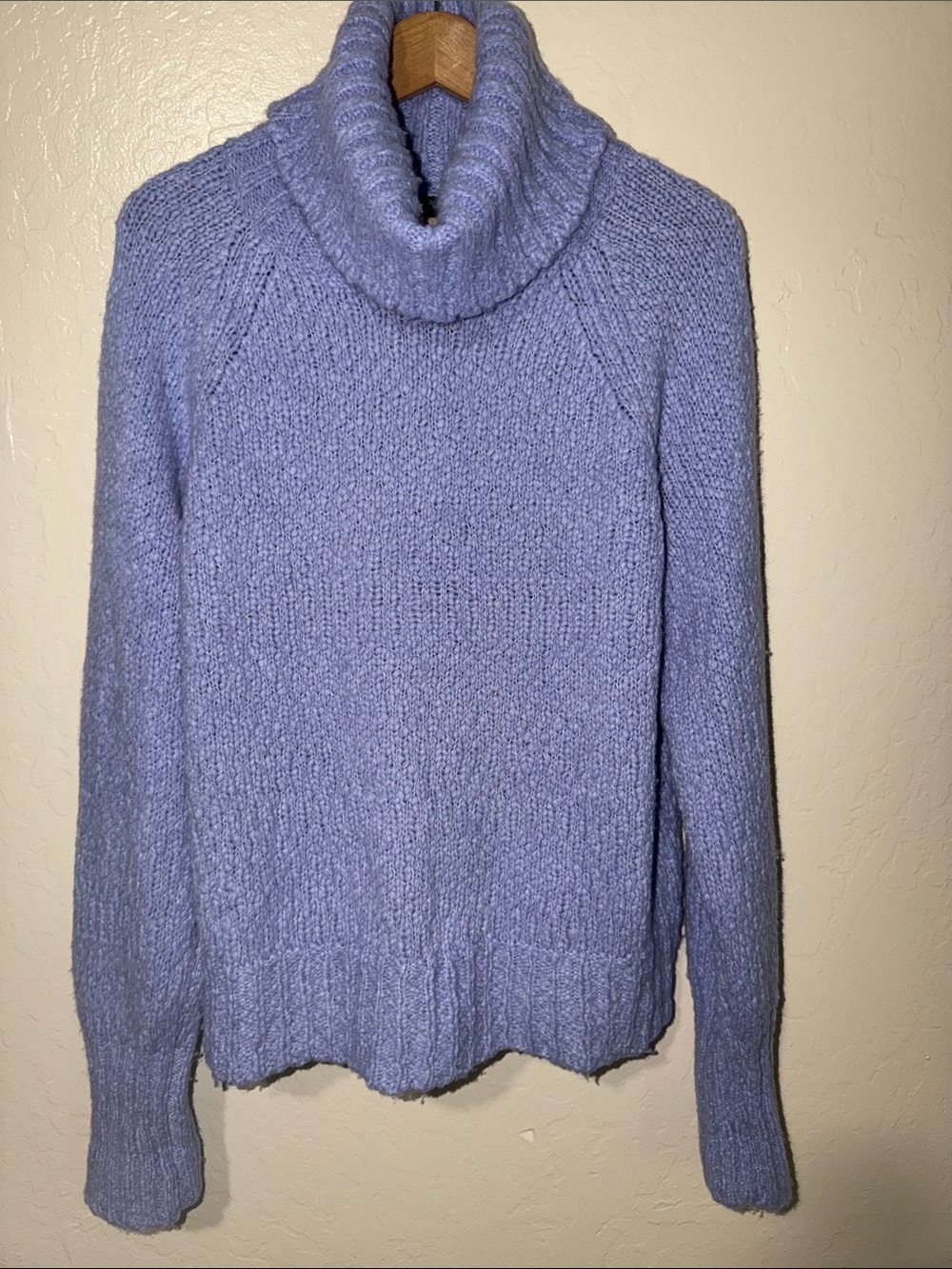 J. Crew Chunky Alpaca Turtleneck Sweater French Blue Size L